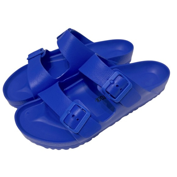 Birkenstock Blue Arizona Slide Sandals Sz men’s 10 - Picture 1 of 10